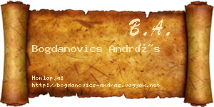 Bogdanovics András névjegykártya